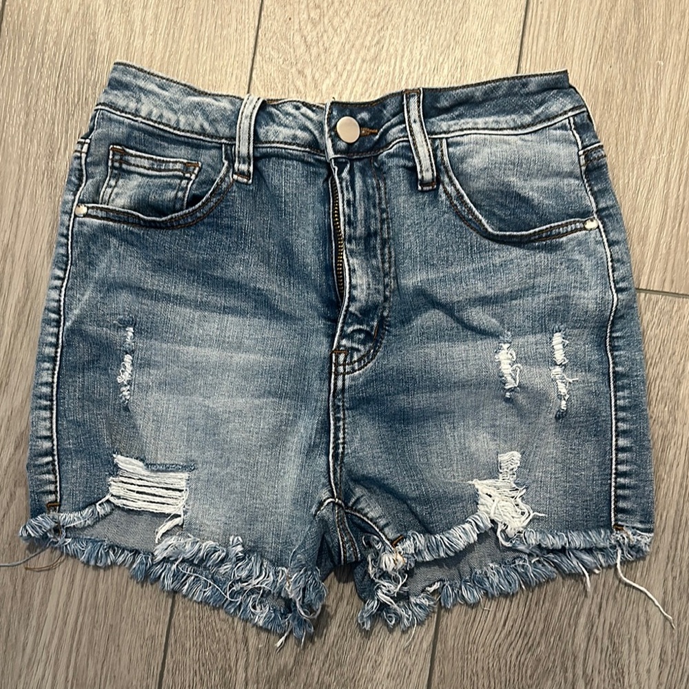 Denim Distressed Women Shorts size M stretchy
